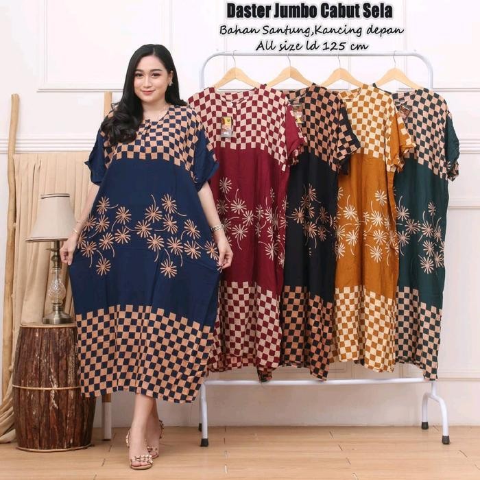 New Daster Jumbo Busui Motif Daster Kekinian Dress Wanita Bumil Ibu Hamil Ld 125 Daster Lengan