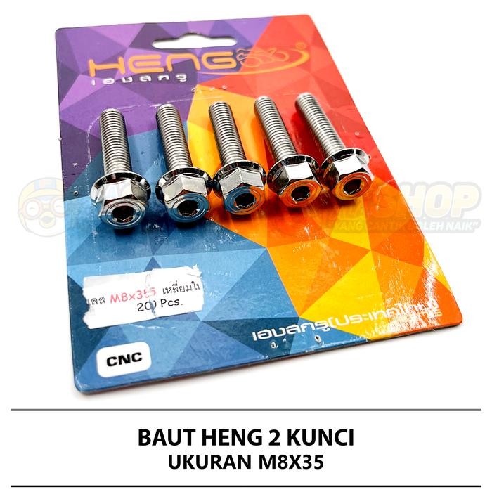 JTTOP" BAUT PROBOLT SHOCK BELAKANG M8X35 VARIO PCX ADV 125 150 160 BEAT SCOOPY STYLO HENG 2 KUNCI
