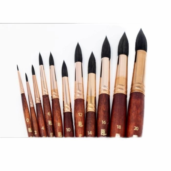 

Princeton Neptune Watercolor Brush Round/Kuas Lukis No 0-10 #Gratisongkir