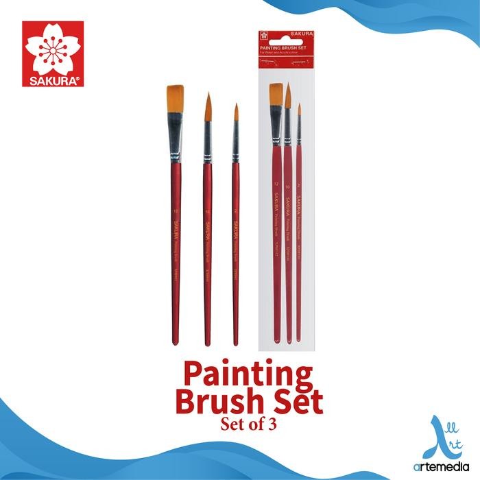 

Kuas Lukis Sakura Painting Brush Set 3 #Gratisongkir