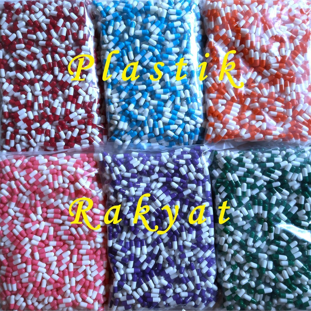 Cangkang Kapsul Ukuran 0 warna warni Metalik / Kapsul Kosong Ukuran 0 Kombinasi warna metalic /