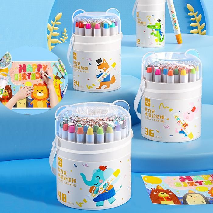 

Crayon Putar Washable 36/48 Color Crayon For Kids Tidak Beracun Yang Dapat Dicuci Pastel Minyak