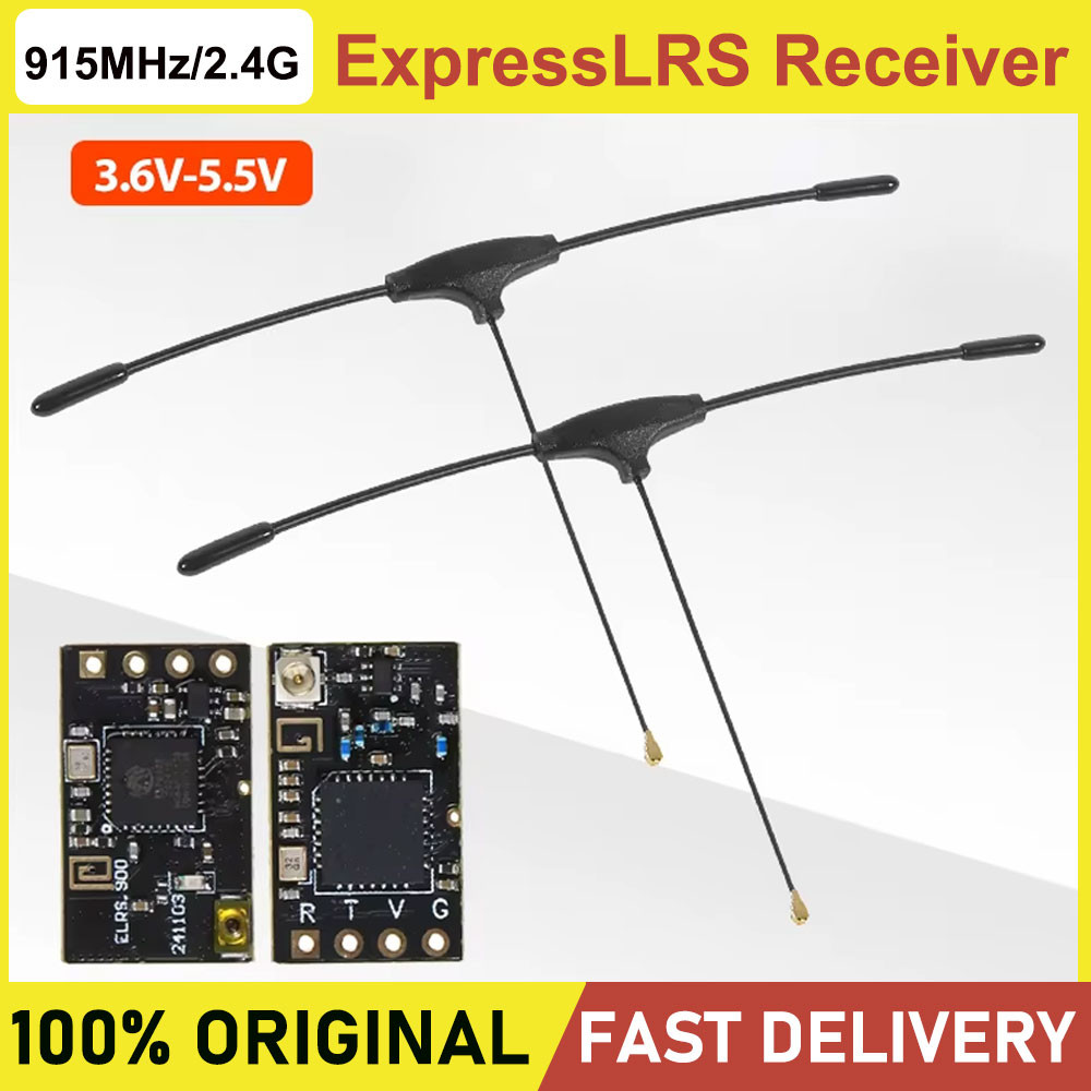 IMPORT ELRS 915MHz/2.4G ExpressLRS Receiver with T type Antenna Support Wifi upgrade for RC FPV