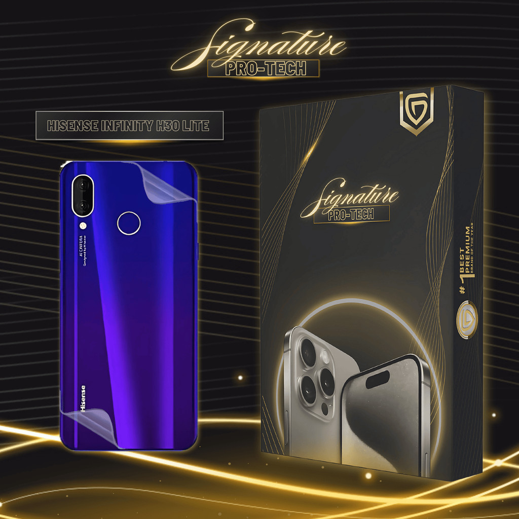 GETSO SIGNATURE PRO-TECH - Premium Anti-Scratch Protector for Hisense Infinity H30 Lite / Back Cover