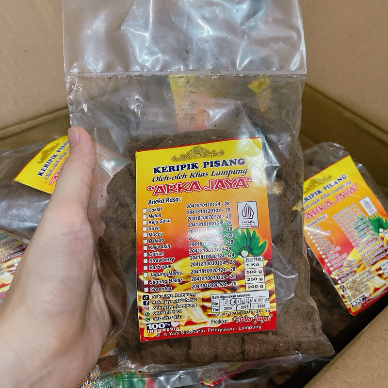 

Oleh-Oleh Lampung Keripik Pisang Coklat Balado Arka Jaya