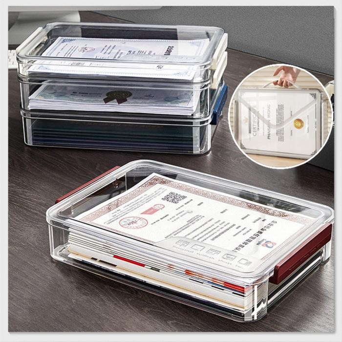 

Kotak Penyimpanan Kertas Dan Map File/Hardcase Storage Plastic Tray /Organizer Transparent Paper Box