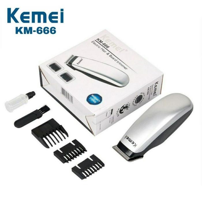 PREMIUM Alat Cukur Rambut Elektrik Bergas Portable Kemei KM 666 Original