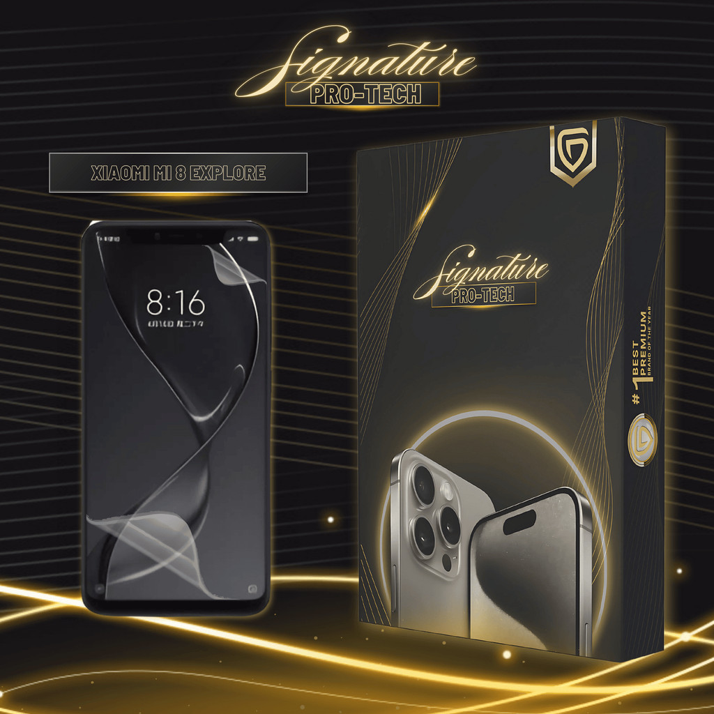 UniPhon SIGNATURE PRO-TECH - Premium Anti-Scratch Protector for Xiaomi Mi 8 Explorer / Screen Guard 