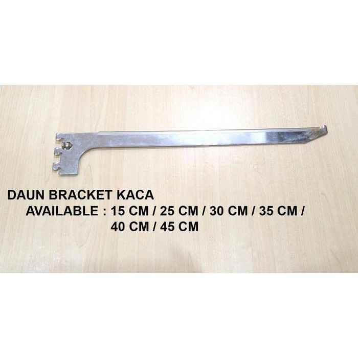 New Daun Bracket Kaca 15 cm / Penyangga Display Kaca