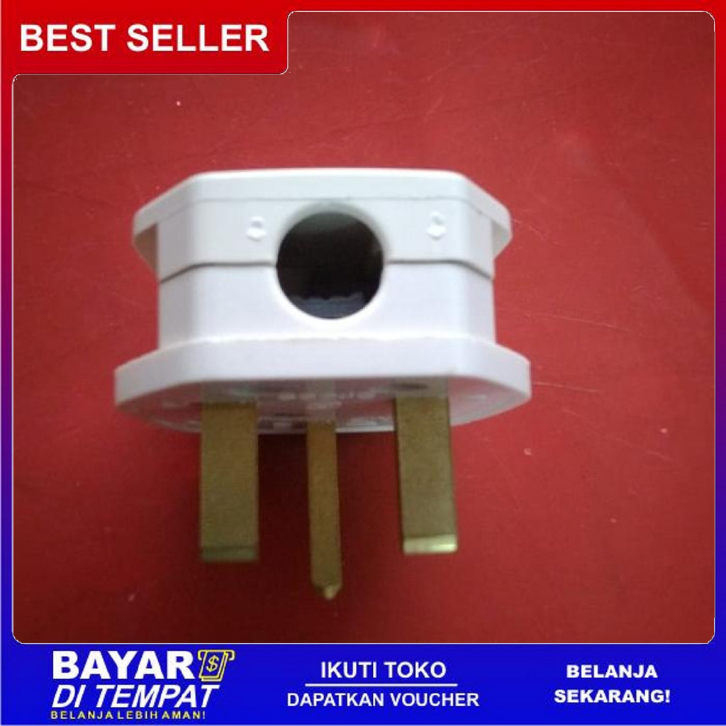 FREE ONGKIR STEKER AC ARDE BROCO 7110 / STEKER KAKI 3 BROCO / STEKER AC PUTIH / COLOKAN KAKI 3 BROCO