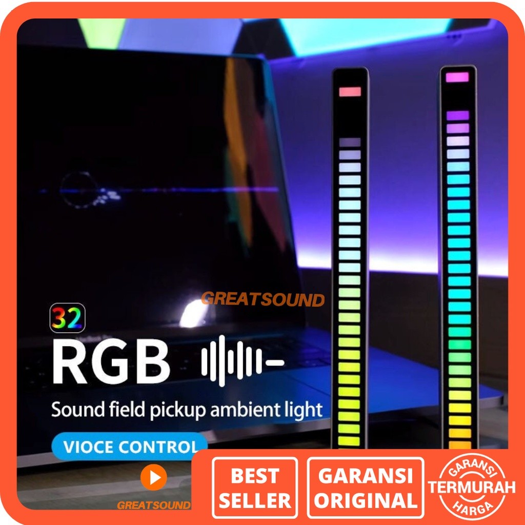 LAMPU RGB MUSIK RGB BAR STRIP AUDIO INDICATOR LAMPU RGB STRIP LAMPU LED RGB LAMPU AUDIO SPECTRUM
