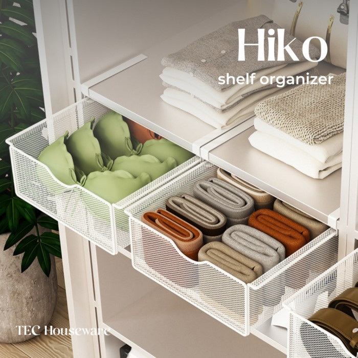 TECHIKO Organizer Keranjang Jaring Kawat Stainless Kotak Penyimpanan