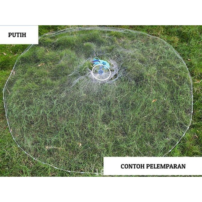 TERLARIS JALA LEMPAR NELAYAN JARING IKAN BAHAN SENAR PUTIH DAN WARNA WARNI READY