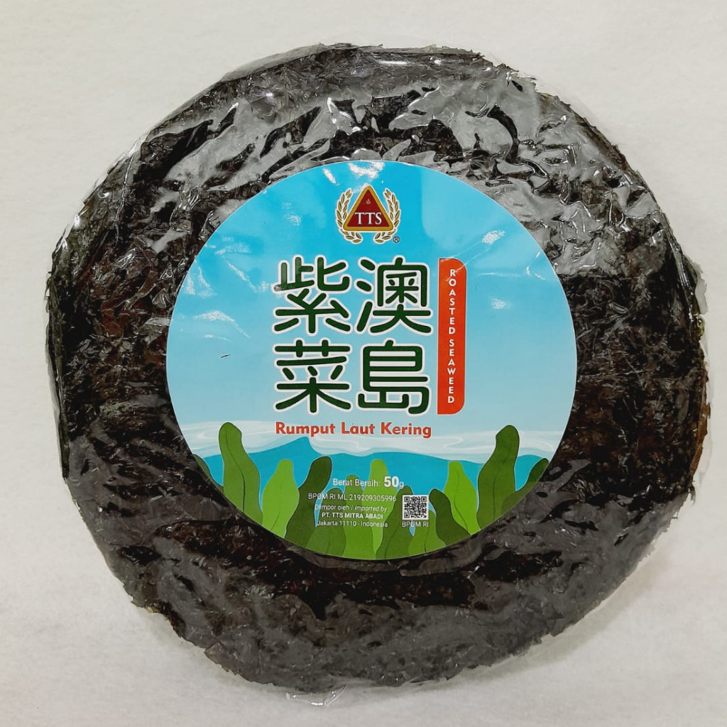 

[HALAL] TTS Rumput Laut Kering 50gr / Dried Roasted Seaweed Bulat / Cecai Bundar