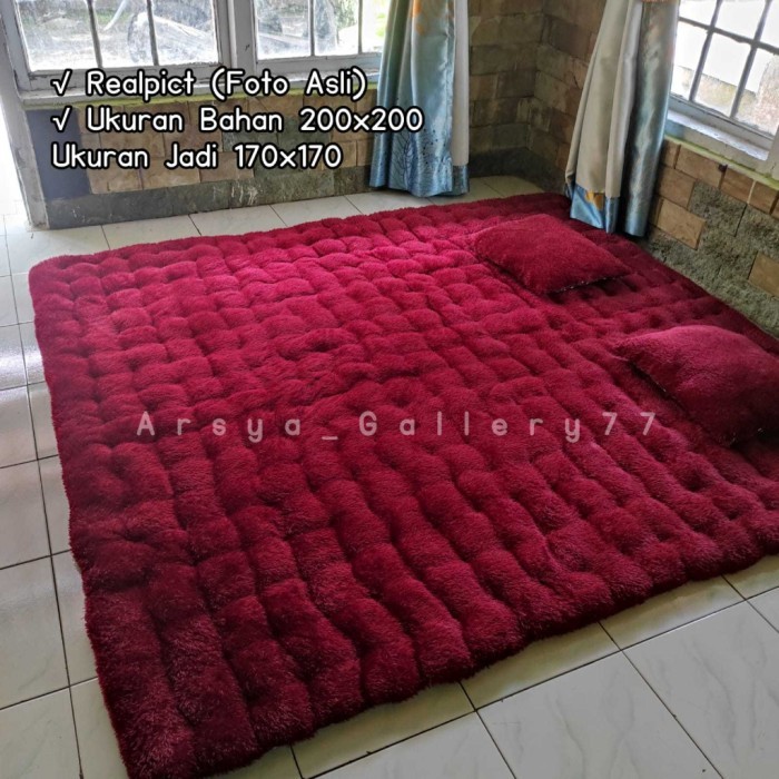 KASUR LANTAI JUMBO 200X200 TIPE GENDER BULU RASFUR HALUS DAN TEBAL