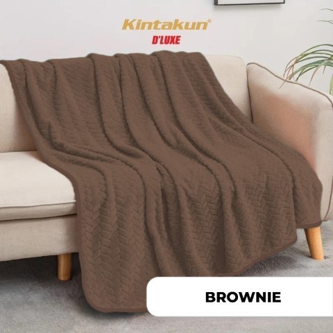 Kintakun Selimut Luxury Jacquard - Uk 160x200 Cm Selimut Bulu Polos Lembut & Mewah