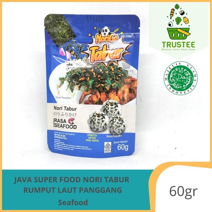 

JTTOP" JAVA SUPER FOOD NORI TABUR RUMPUT LAUT PANGGANG 60GR HALAL