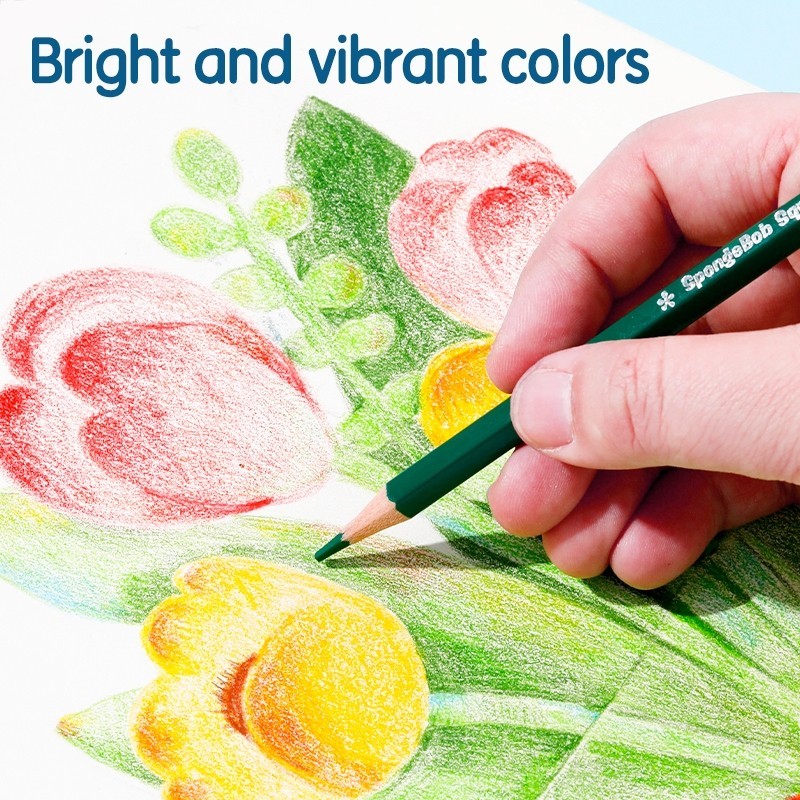 

DELI COLORING PENCIL / PENSIL WARNA 18/24 WARNA HEXAGONAL SPONGEBOB SERIES EC133