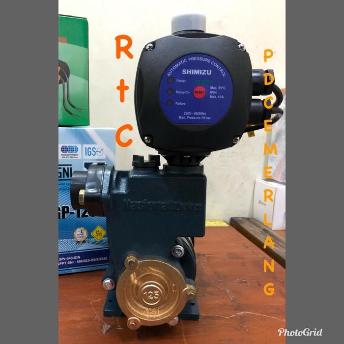 Terhemat Pompa Booster Pompa Dorong Low Watt 125 Watt Booster Otomatis Digital