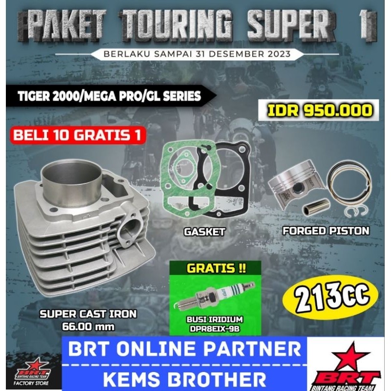 BLOK CAST IRON BRT TIGER 66 MEGAPRO FREE BUSI BRT ORIGINAL