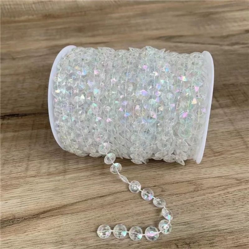 30M Tirai Akrilik Manik Manik Kristal Dekorasi Pesta Tirai