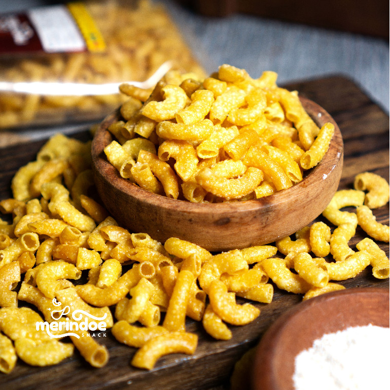 

Restokobar Makaroni Asin Gurih (Ginal) Premium Toples - Merindoe Snack