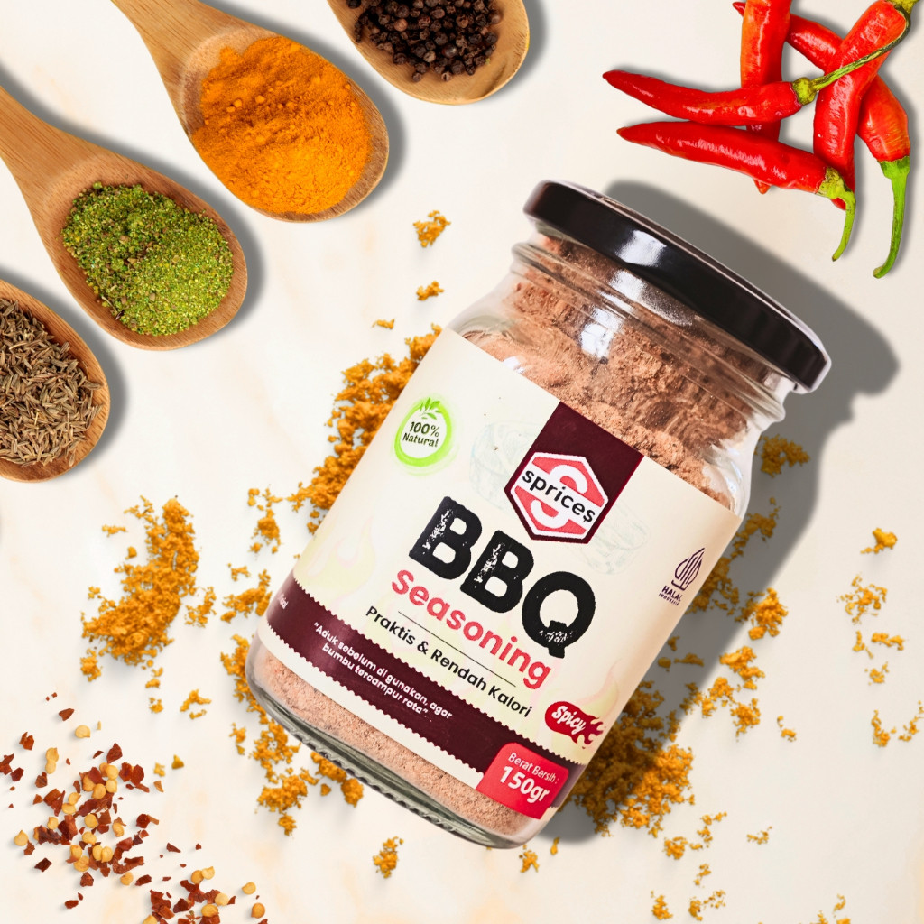 

Sega Tungtung Sprices Spicy Bbq Dry Rub Bumbu Marinasi Serba Guna Rendah Kalori Rendah Lemak 150G