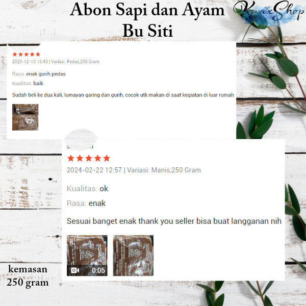 

Sega Tungtung Abon Sapi Bu Siti Sapi 250 Gram Sentra Abon Patmosusastro Surabaya Sertifikat Halal