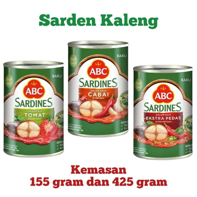 

Sega Tungtung Sarden Abc 155Gr & 425Gr Tomat, Cabai, Extra Pedas