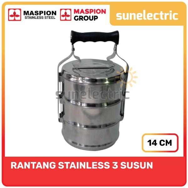 Maspion SS Rantang Stainless Steel Food Carrier Catering / Lunch Box Tempat Makanan Sayur Lauk Pauk
