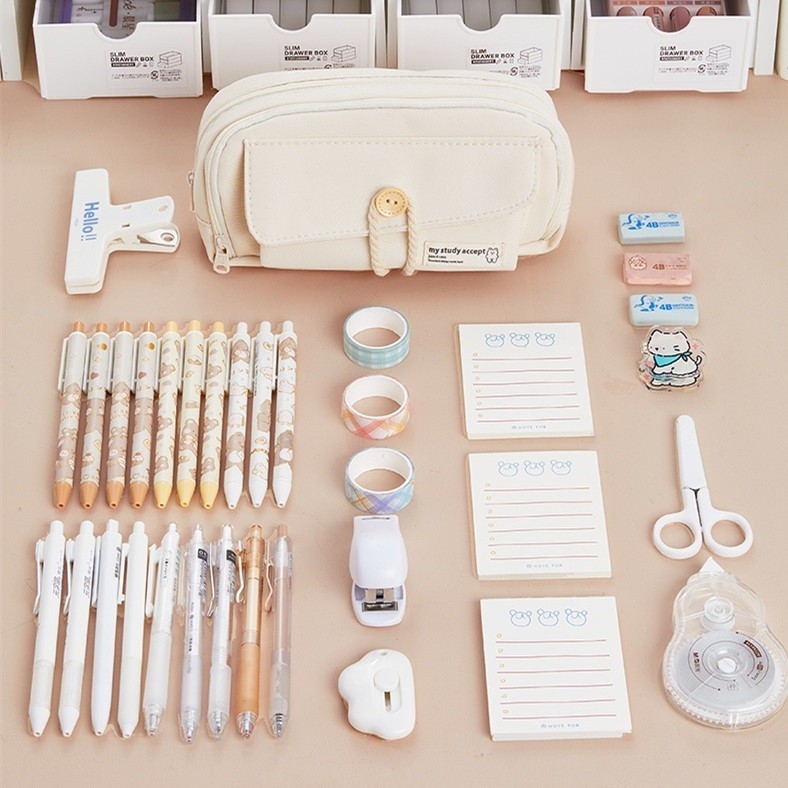 

TEMPAT PENSIL KOREA MULTI SEKAT KATUN OXFORD