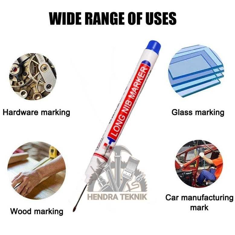 

SPIDOL TUKANG ALAT TULIS PENANDA PULPEN KEPALA PANJANG LONG NIB TIP MARKER