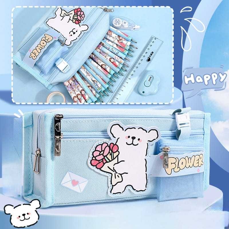 

KOTAK PENSIL ANAK PEREMPUAN / PENCIL CASE KARAKTER LUCU 3D KAPASITAS BESAR / TEMPAT PENSIL