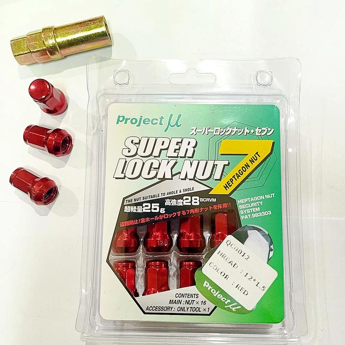 Lugnut Mur Baut Roda Mobil 12 X 1.5 16 Pcs Velg Racing Honda Toyota