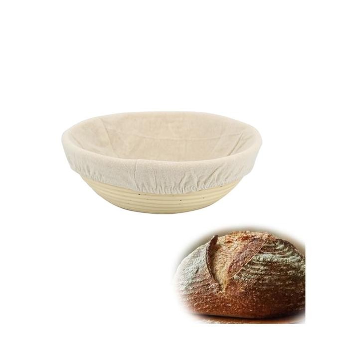 

Banneton Bulat 22Cm X 8 Cm Keranjang Proofing Dough Round Inc Liner