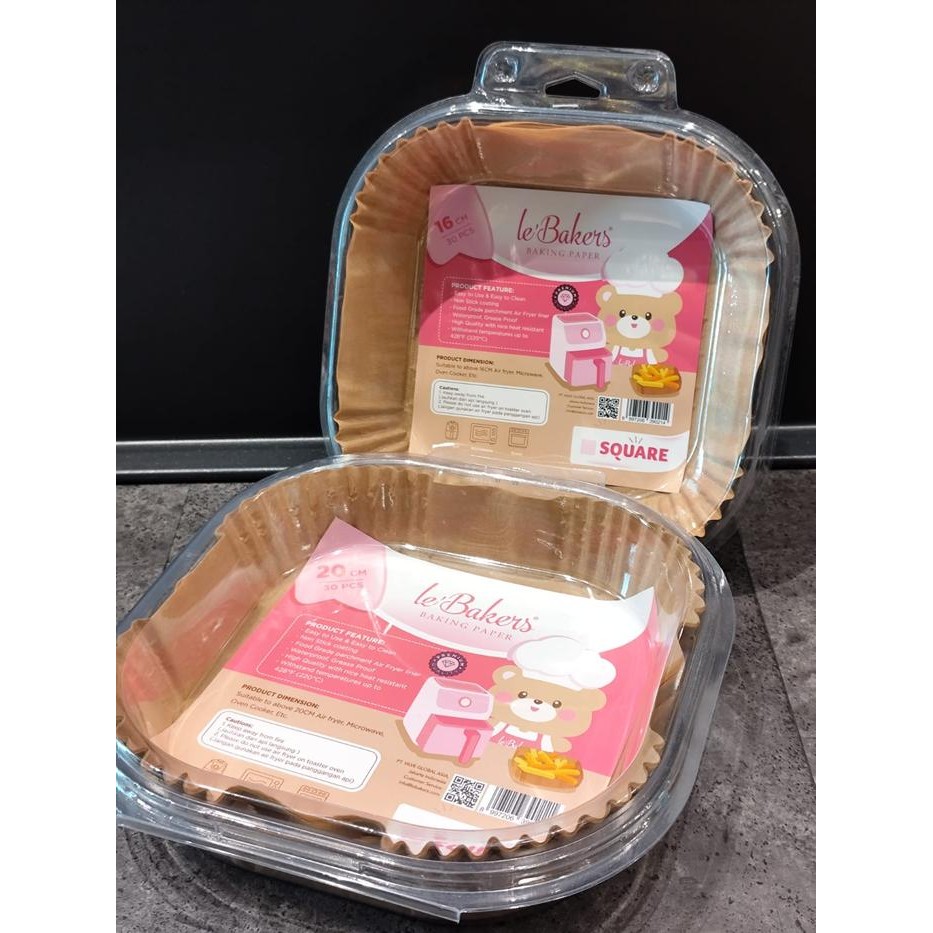 

Le Bakers Baking Paper Liner Kertas Air Fryer Square Kertas Alas Baking Kotak