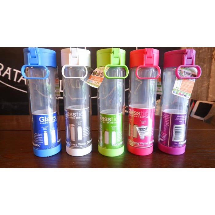 

Glasstic Shatterproof Glass Water Bottle 470 Ml Botol Minum Berwarna