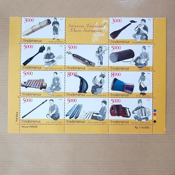 

TERLARIS Perangko/Prangko INDONESIA 2014. ALAT MUSIK TRADISIONAL. Set lengkap SALE