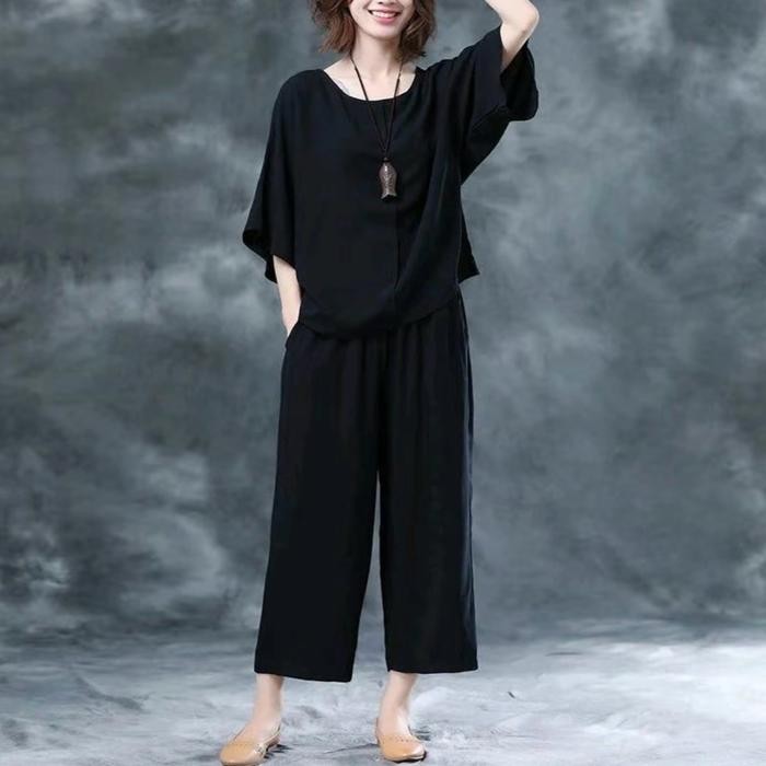 PREMIUM One Set/Polo Linen Premium/Ukuran Super Jumbo LD140-LD150 2 ukuran ootd one set Baju Basic