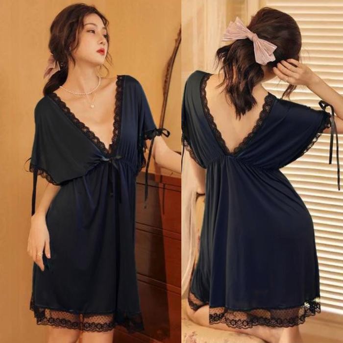 PREMIUM Baju Tidur Wanita Dewasa Sexy Jumbo Gaun Dress Wanita Kekinian - Sleepwear Wanita -