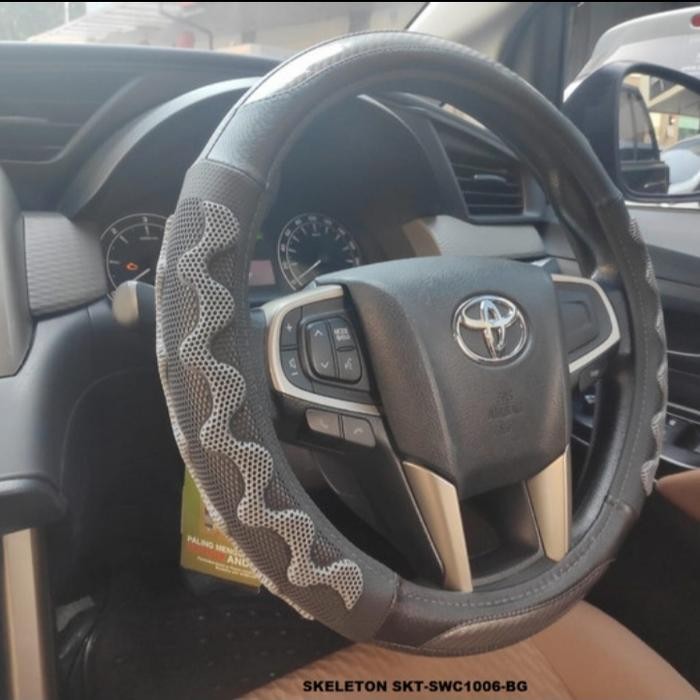 PREMIUM Sarung Stir Universal - Steering Wheel Cover Skeleton 1006 BG