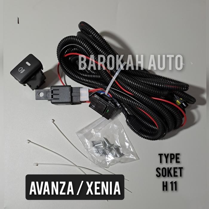 PREMIUM kabel foglamp set avanza xenia universal type soket foglamp H11