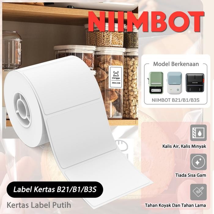 

ASLI NIIMBOT B21/B1/B3S Kertas Stiker Label Termal Putih Lebar Pakaian Harga Komoditas Makanan READY