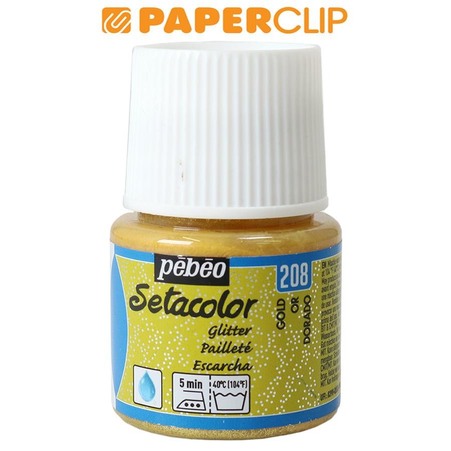 

LINDU PEBEO SETACOLOR LIGHT FABRIC PAINT GLITTER 45ML 329208 GOLD