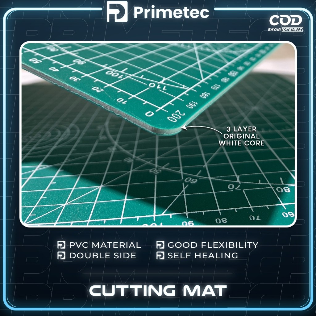 

Alas Potong Kertas ( Cutting Mat ) A2 & A1 Bahan PVC, Double-Side, Self Healing untuk potong kertas