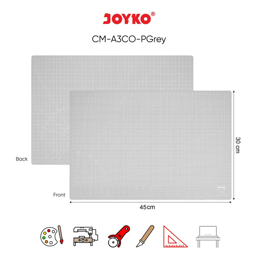 

Joyko Cutting Mat CM-A3 Pastel Color / Cutting Matte A3 / Alas Potong