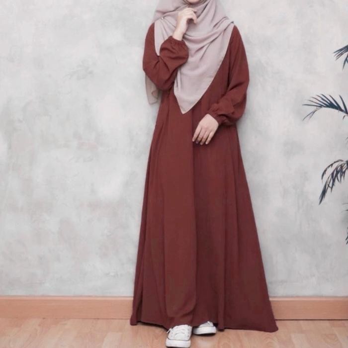 abaya polos jetblack premium abaya remaja Hitam Polos Muslim Turki Gamis Arab Wanita