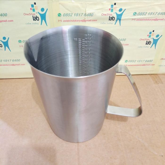 Beaker Stainless Steel 2000 Ml Jug Piter Stainless 304 Food Grade