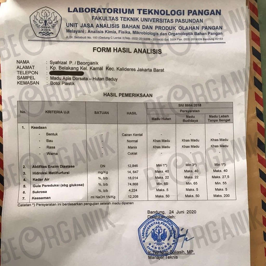 

Madu Hutan Beorganik 250ml - Natural Raw Forest Honey Asli 100%