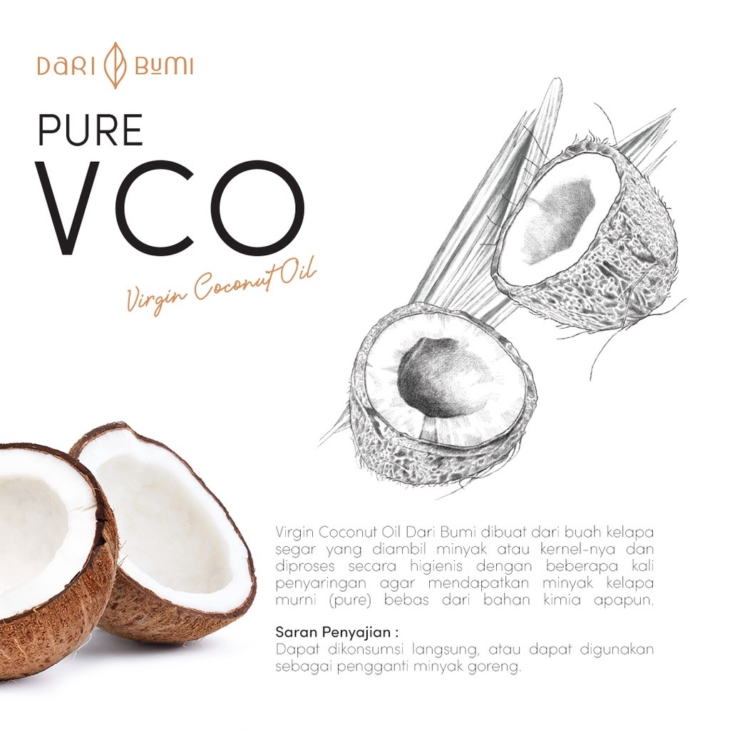 

Dari Bumi Virgin Coconut Oil 500 Ml Premium Pure VCO Minyak Kelapa Murni